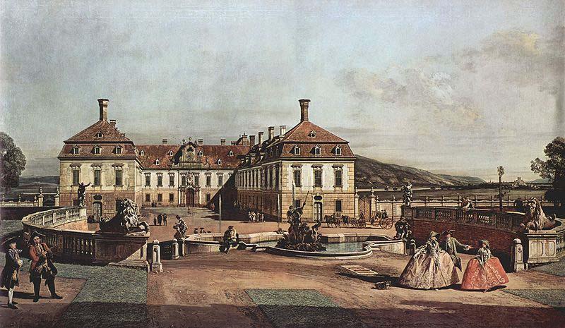 Bernardo Bellotto Das kaiserliche Lustschlob Schlobhof, Ehrenhofseite Germany oil painting art